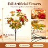 Fall Flowers, 4Pcs UV Resistant Artificial Outdoor Petunias for Decor
