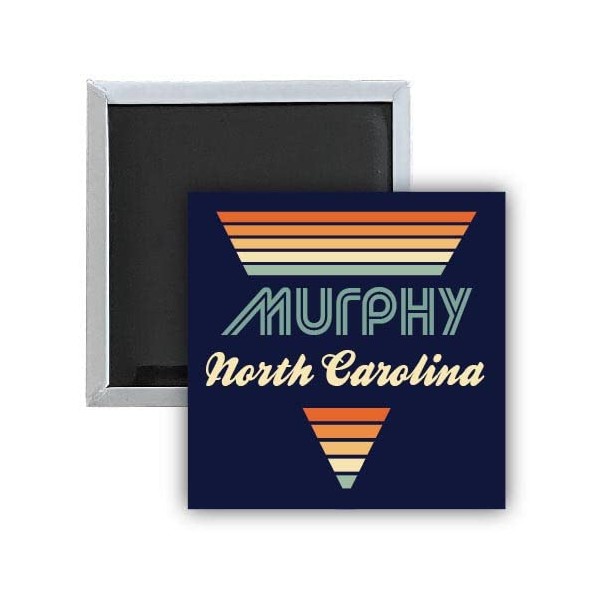 Murphy North Carolina 2.5 x 2.5-Inch Fridge Magnet Retro Design