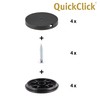 'Wagner QuickClick® Chair Glides – Set of 4 Screw-On/Black ",