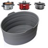 Slow Cooker Liners, Foldable Reusable Silicone Cooking Liners Compatible with