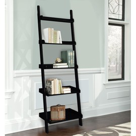International Concepts 5 Tier Leaning Shelf, Black