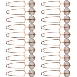 Yinder 20 Pcs Loose Leaf Tea Infuser Stainless Steel Mesh Snap Tea Ball Strainers with Handle Metal(Rose Gold)