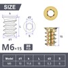 Wavanta 20Pcs Threaded Inserts Nuts, M6 x 15mm Threaded Inserts
