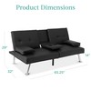 Best Choice Products Faux Leather Upholstered Modern Convertible Futon, Adjustable