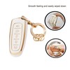 2Pcs Key Fob Cover with Metal Keychain, Soft TPU Protection