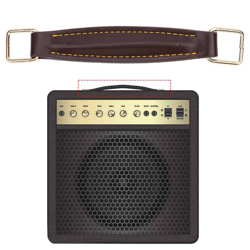 PU Leather Guitar Speaker Grip Internal Steel Amplifier Handle for
