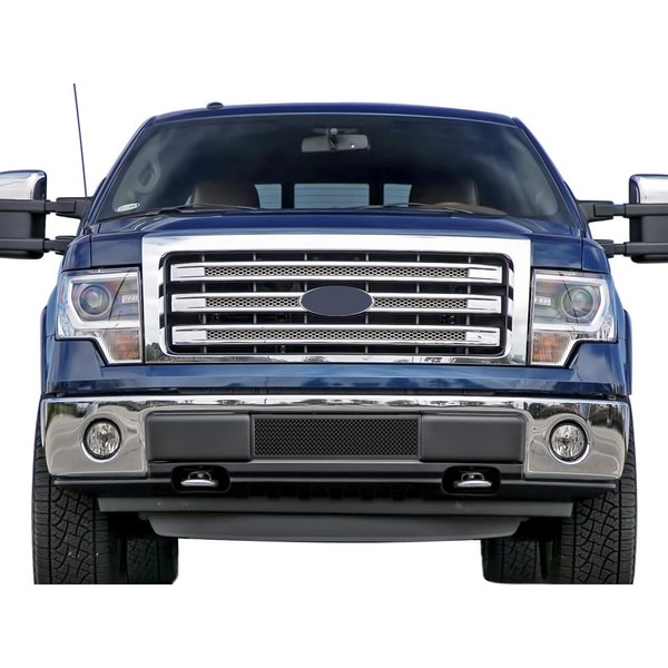 APS Compatible with Ford F-150 2009-2014 Lower Bumper Stainless Steel Black Mesh Grille Insert F76789H