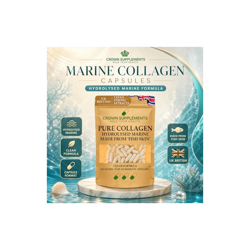 Pure Hydrolysed Collagen Capsules | Clean Fish Skin Formula Extracts
