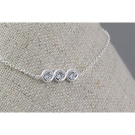 To My Daughter • Inspirational Jewelry • Gifts for Her • From Mom Dad • Ideas for Birthday Christmas Graduation Wedding • 3 Crystal Bracelet Silver