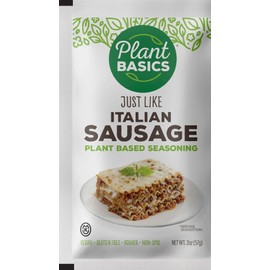 Plant Basics - Plant Based Seasoning, Just Like Italian Sausage, 2 ounce, Vegan, Gluten Free, Kosher, Non-GMO