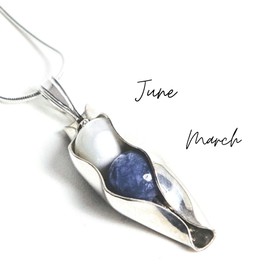 12th anniversary necklace | Two peas in a pod | Mixed birthstones | Silk anniversary | 12 years together | Sentimental husband & wife gift