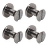 100 Sets Metal Chicago Binding Screws Electroplated Brass Arc Surface