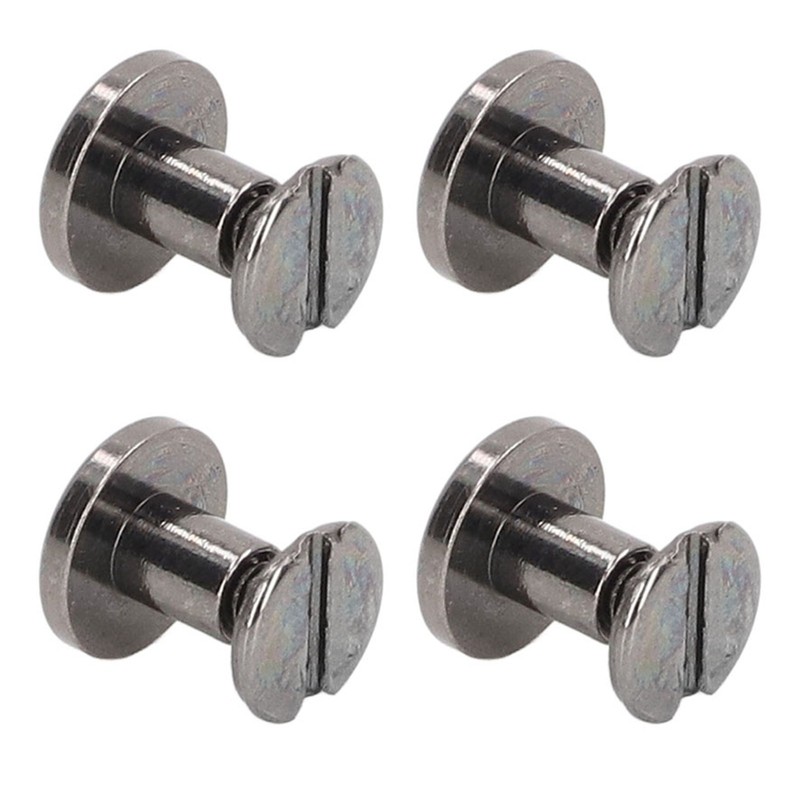 100 Sets Metal Chicago Binding Screws Electroplated Brass Arc Surface