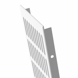 MS Beschläge Radiator Cover 130 mm Wide Aluminium Ventilation Grille White RAL9016 Powder-Coated Bridge Sheet 30 x 5 mm Holes Exhaust Air Supply Air Grille Traffic White (Length 200 mm)