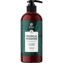 Maple Holistics Tropical Sensual Massage Oil for Couples Complete Relaxation Full Body Massage