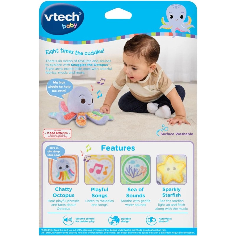 Vtech Baby Snuggles the Octopus Musical Plush Toy