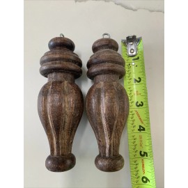 2 - Wood Finials Post cap Bed Furniture Stair Decor FREE SHIP