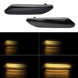 2PCS Blinker LED Dynamic Side Marker Light Turn Signal Light Flashing Indicator Lamp For Mi ni Coo per R60 Country man(2010-2017) R61 Pace man(2012-2017)