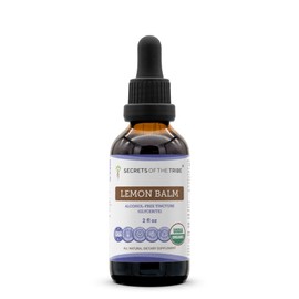 Secrets of the Tribe Lemon Balm USDA Organic | Alcohol-Free Extract, High-Potency Herbal Drops | Made from 100% Certified Organic Lemon Balm (Melissa officinalis) Dried Leaf (2 oz)