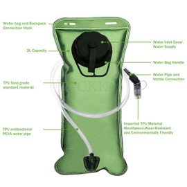 CKE Hydration Bladder 2 L, Water Bladder 2 L Hydration System for Backpack Hydration Bladder 2 Litre Hydration Bladder Hydration Bag Camelbak Replacement Hydration Bladder