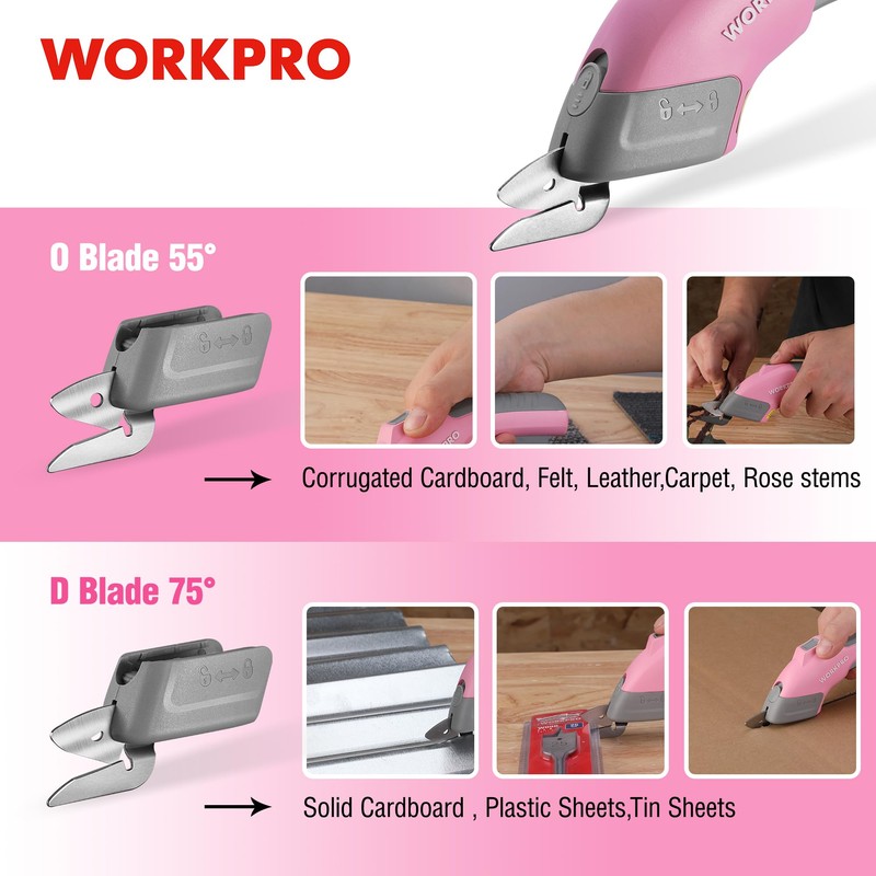 WORKPRO 4V Cordless Electric Scissors & Replacement Blade