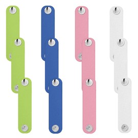 12 pcs Leather Cord Organizer Portable Leather Cable Straps Cable Reusable Cable Straps Clips Cord Keeper Earphone Cord Holder Travel Cord Organizer