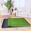 Dog Grass Pad with Tray,40''X27.5''Large Artificial Turf Grass Potty,XL Reusable