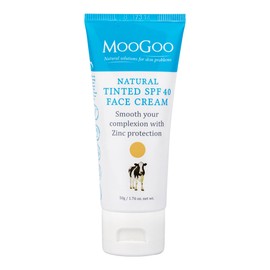 MooGoo Natural Tinted SPF40 Face Cream, 50g