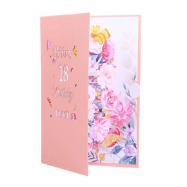 NAVWOD 18th Birthday Pop Up Card, 3D Flower Greeting Card for Women
