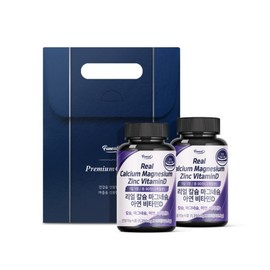 Bone Health Calcium Magnesium Zinc Vitamin D 2-Bottle Gift Set (6-Month Supply) Kalmabi Kalmadi Plant-based Seaweed Calcium / 뼈건강 칼슘 마그네슘 아연 비타민D 2병 선물세트 (총 6개월분) 칼마비 칼마디 식물성 해조칼슘