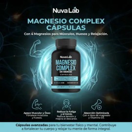 Magnesio Complex Con 4 Magnesios 610 Mg 180 Capsulas Nuvalab Sin Sabor