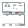 Mexico Mexican Flag Chrome Polished License Plate Frame, Front &