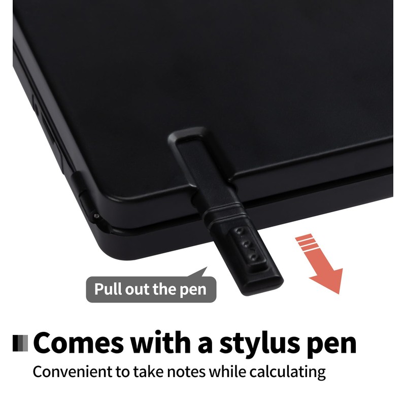 Desk Portable Basic Calculator with Notepad and Stylus, 12 Digit