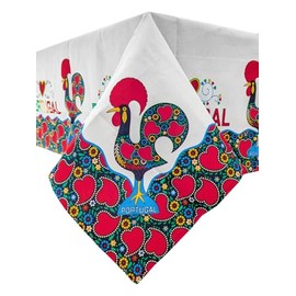 100% Cotton Portuguese Rooster Tablecloth Made in Portugal (1.50m x 2.00m (60" x 79"))