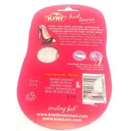 KIWI 2 Pair  KIWI Heel Gel Cushion Shoe Liners NIP One Size Cushions & Protects K250