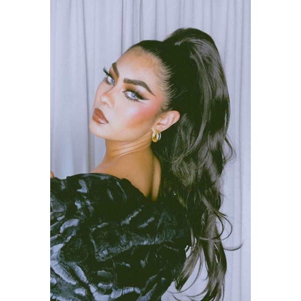 Clip-in ponytail hairpiece extension: Olivia copper and cherry red #350/39