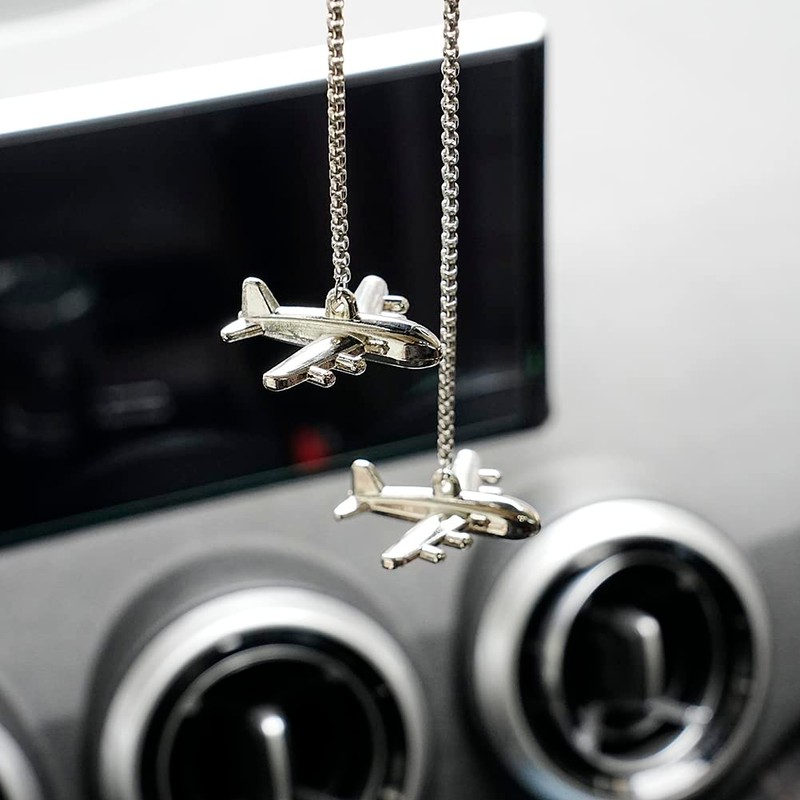 AMIORO Creative Airplane Car Rear View Mirrors Interior Accessories Aircraft