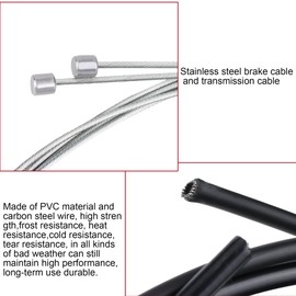 Bicycle Brake Cable + Shift Cable Set, Universal Bicycle Brake Cable Rear Set, Bicycle Brake Cable Inner Cable Set, Bicycle Parts Brake Cable, Construction Cable, Brake Cable for Mountain Bike, Road