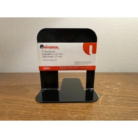 Universal 54051 Heavy Gauge Steel Standard Economy Bookends - Black (1 Pair) New