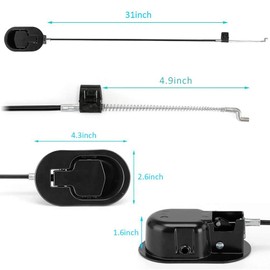 ttmagic 2Pcs Metal Recliner Handle Replacement Parts with Cable, Universal Sofa Chair Couch Release Lever Pull Handle, Fits Ashley and Most Recliner Sofa Brand, Exposed Cable Length 4.9"