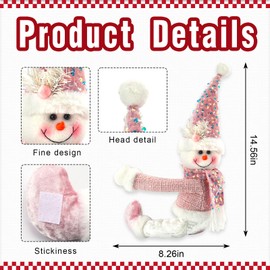 Christmas Tree Topper Hugger Plush Xmas Snowman Tree Ornaments Winter Treetop Bottle Curtain Hugger Holiday Gnomes Tree Topper for Christmas Party Decorations