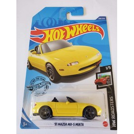 Hot Wheels 2020 Hw Roadsters '91 Mazda MX-5 Miata, Yellow 208/250