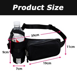 TOMVAES Adjustable Running Waist Pack, Oxford Fabric Hydration Belt Bag, Lightweight Travel Waist Package for Phone/Wallet