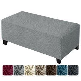 ZNSAYOTX Ottoman Covers 2024 Fashion Rectangle Footrest Slipcovers, Universal Square Stool Cover with Elastic Bottom, Soft Durable Washable Footstool Cover Ottoman Foot Stool Protector (XX-Large)