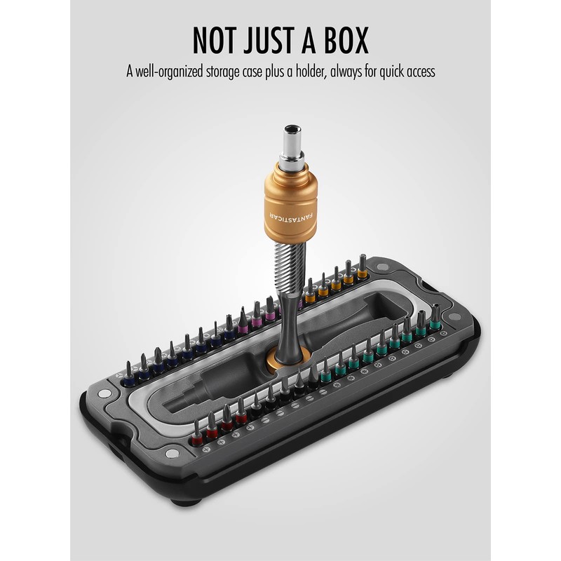 FantastiCAR 37PCS Precision Screwdriver Kit, Durable S2 Steel Microbits, with