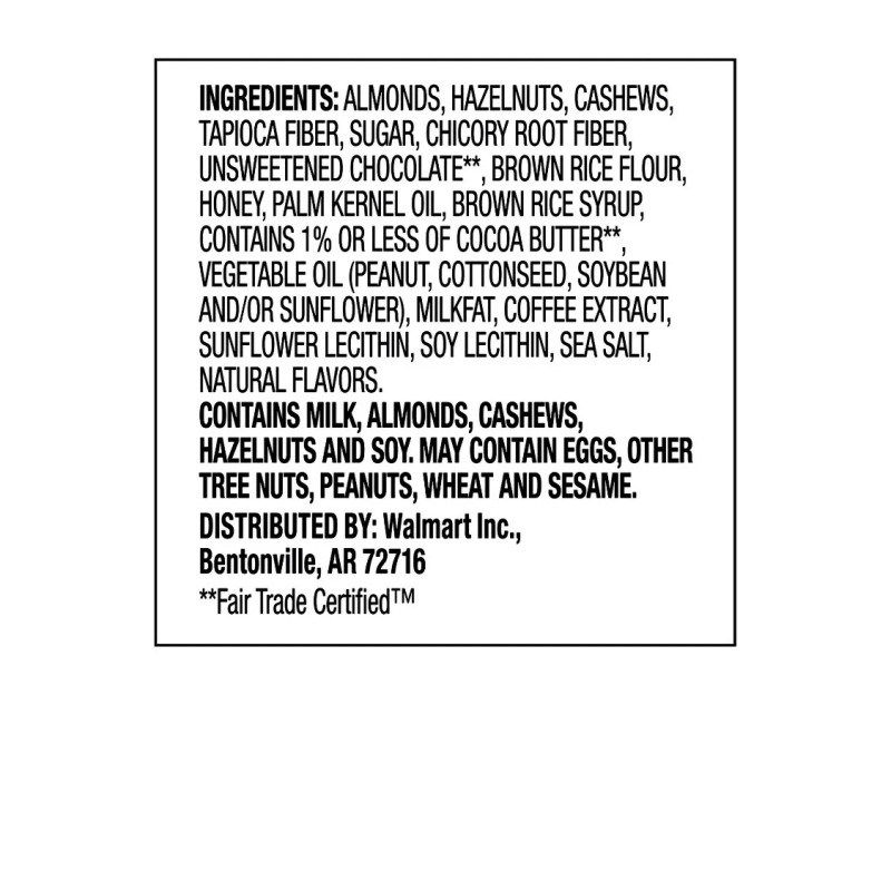 bettergoods Dark Chocolate Mocha Nut Bar, 5 Count, 7oz Carton