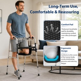 Upgrade Knee Sling for Walker, Height Adjustable