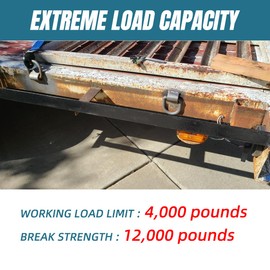 YUWUTF 12 Pack 1/2" Heavy Duty Weld On Forged D Ring with Welding Clips, D-Ring Trailer Tie Down Anchor Fit for Truck Cargo,Trailers,RV, ATV,Garages,Dock,Farm Applications and More.MBS:12,000 lbs