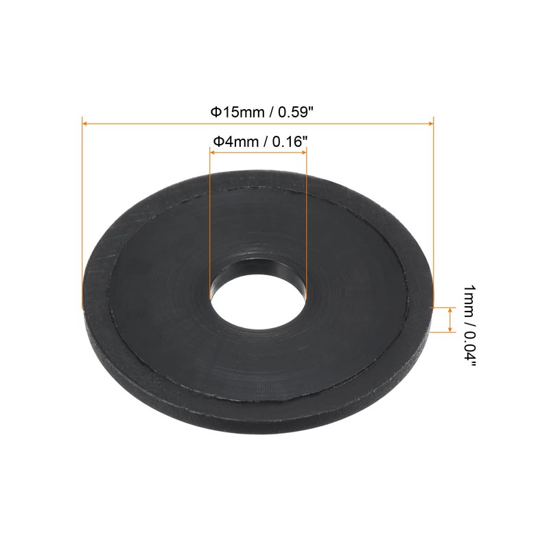 PATIKIL M4 Nylon Flat Washers 8 Pack 4mm Inner Diameter