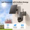 Techage 4G LTE Cellular Solar Security Camera Wireless Outdoor, 2.5K